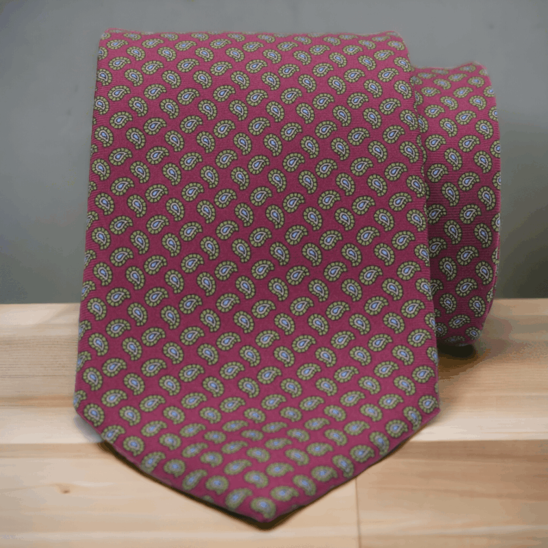 Corbata seda Roma burgundy