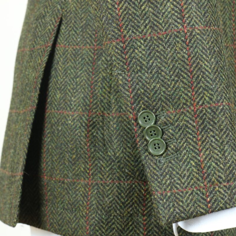 Chaqueta verde cuadro ventana bolsillo parche - Imagen 3
