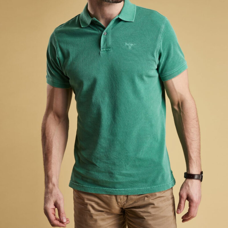 Polo Barbour washed verde
