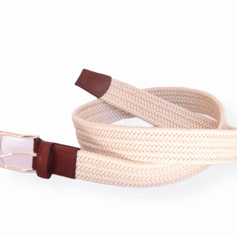 Cinturón Leyva rafia beige claro