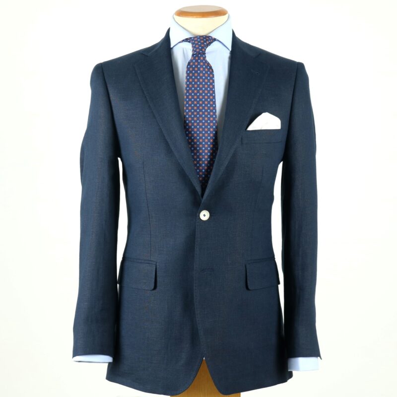 Chaqueta lino marino