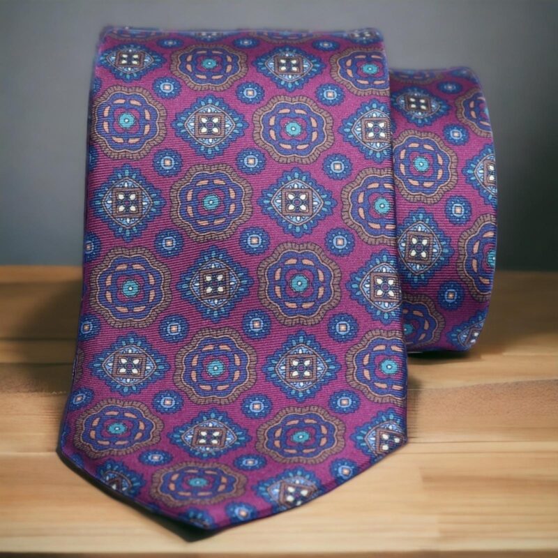 Corbata de seda «Bari» grana