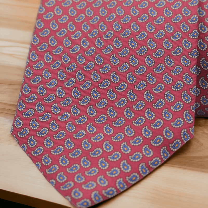 Corbata de seda Roma burdeos
