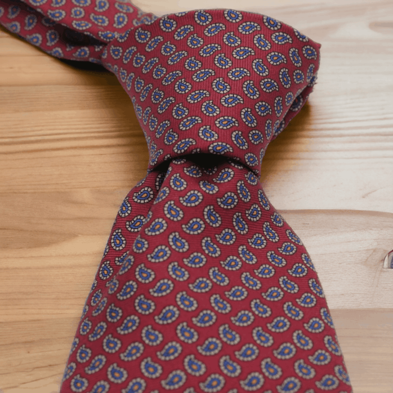 Corbata de seda Roma burdeos - Imagen 2