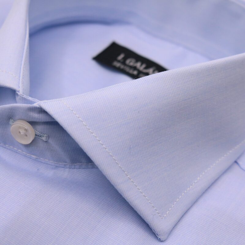 camisa para corbata celeste 100% algodón
