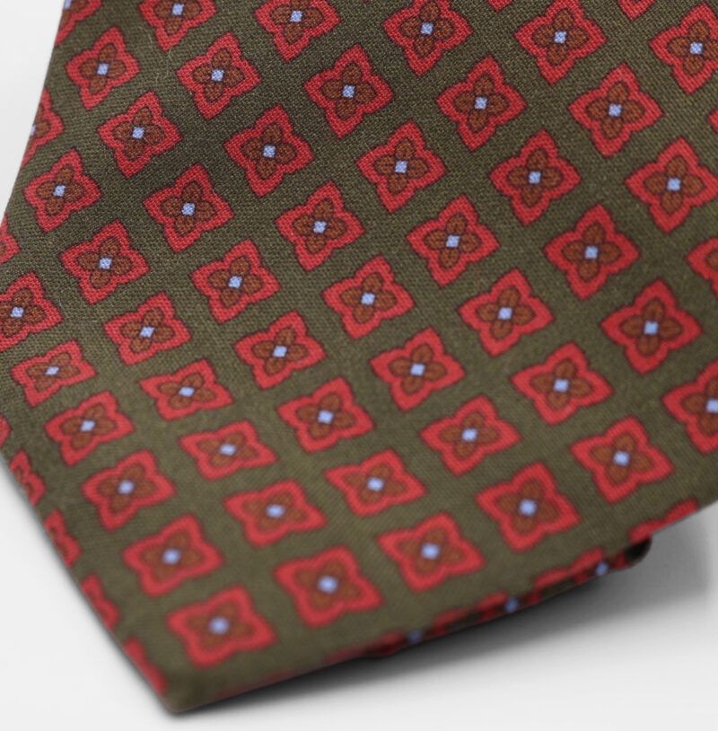 Corbata seda "Valentina" verde - Imagen 2