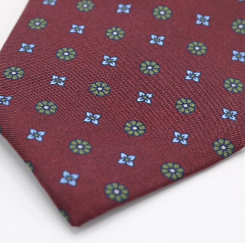 Corbata de seda Milan grana - Imagen 2