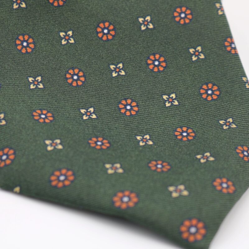 Corbata de seda MIlan verde - Imagen 2