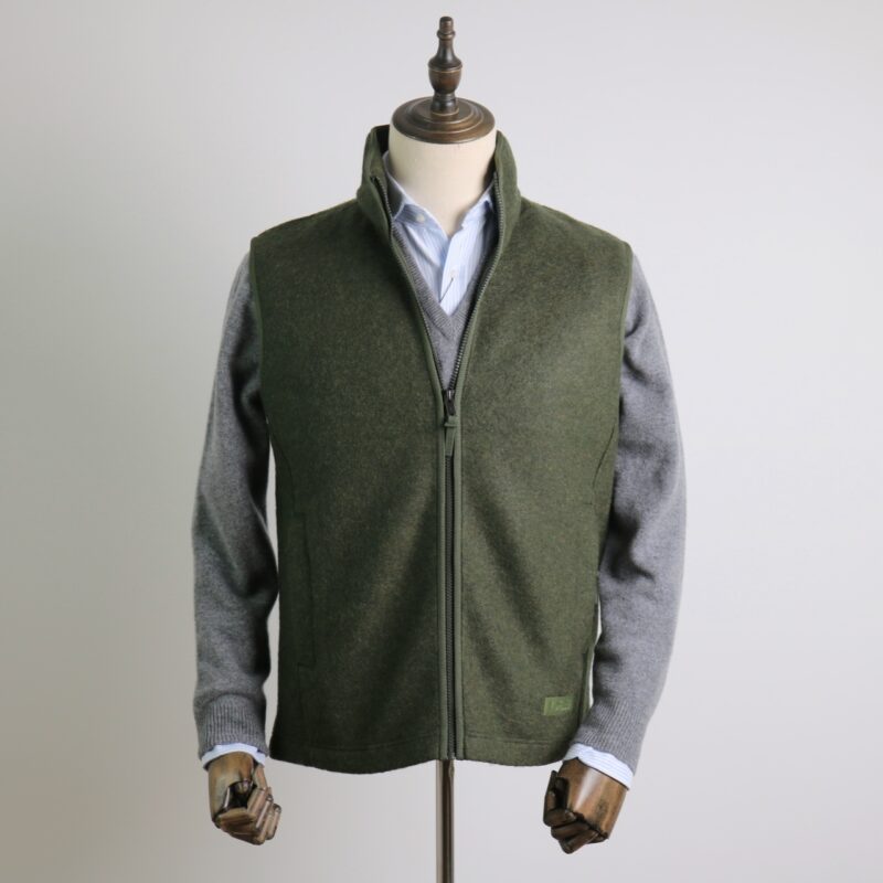 Chaleco "Aigle" lana merino verde