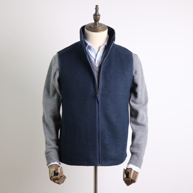 Chaleco "Aigle" lana merino azul