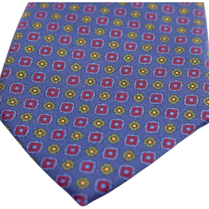 Corbata seda «Bolonia» azul - Imagen 2