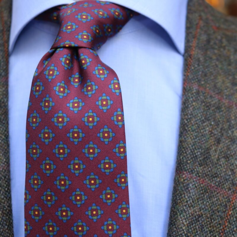 Corbata seda "Brunello" grana