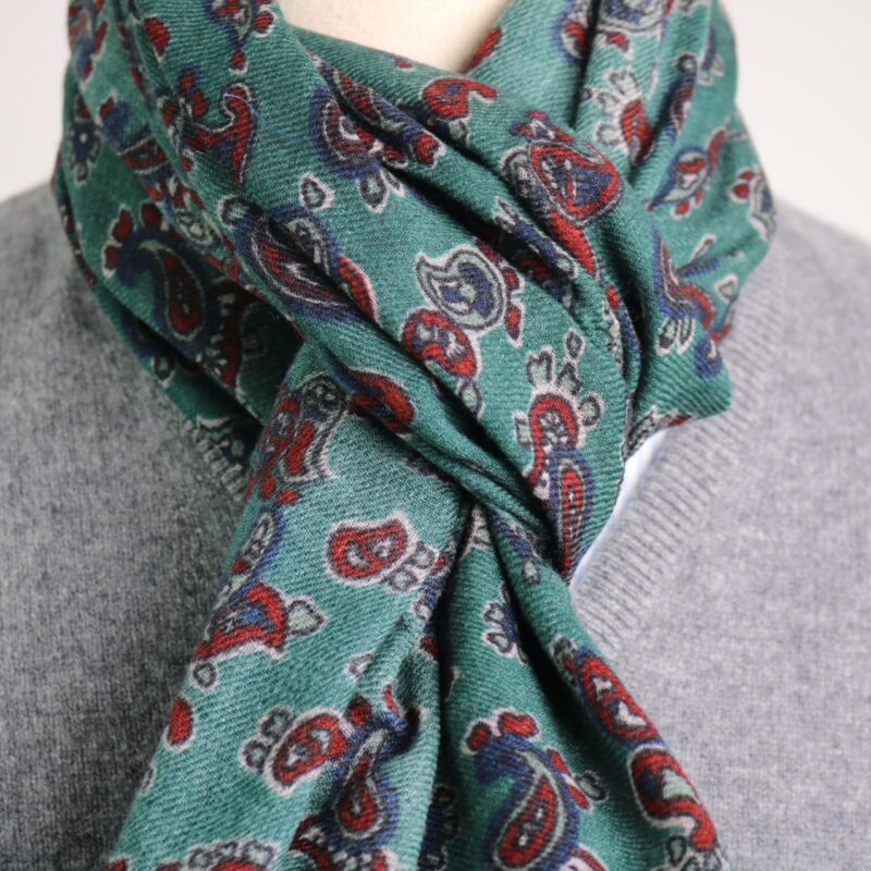 Fular "Paisley" verde