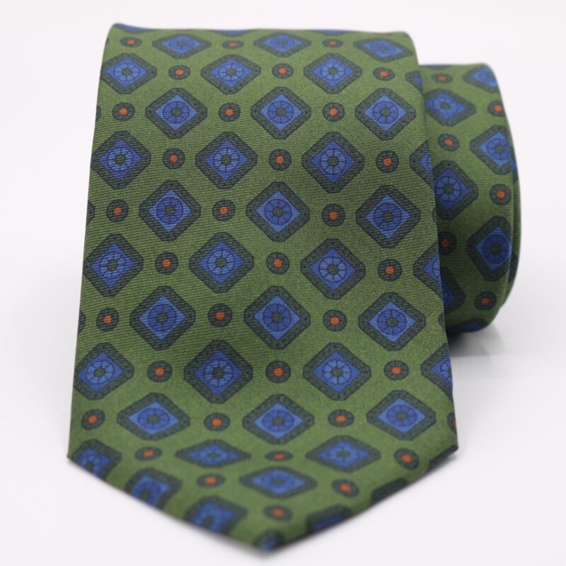 Corbata seda "Phoenix" verde