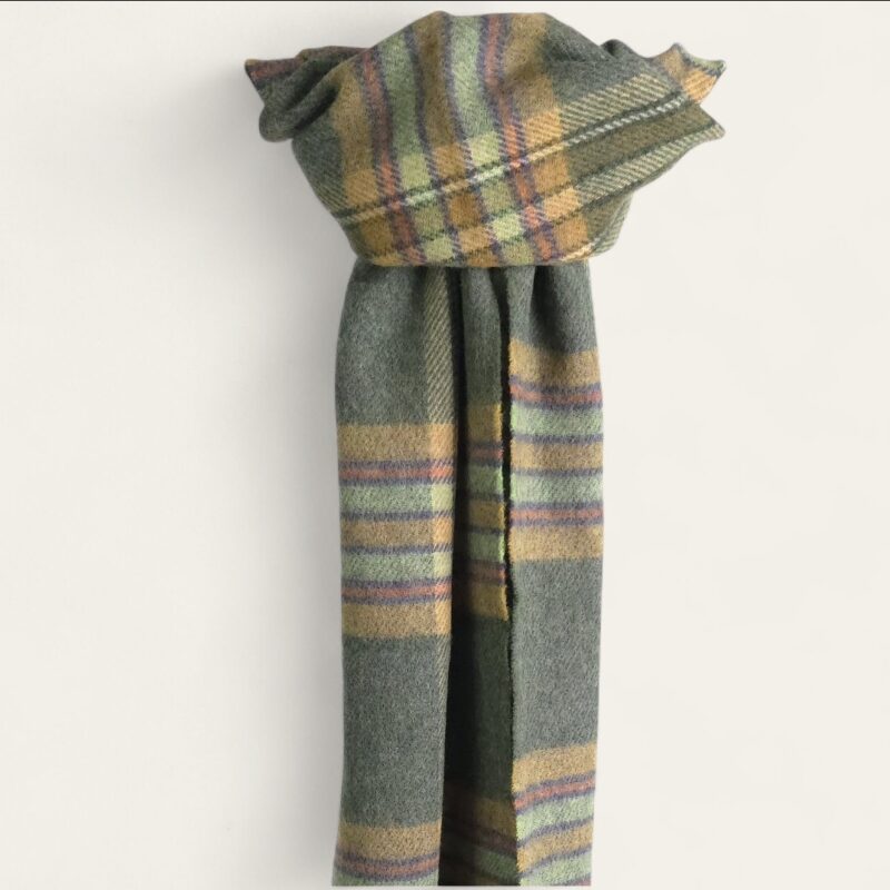 Bufanda de cuadros verde