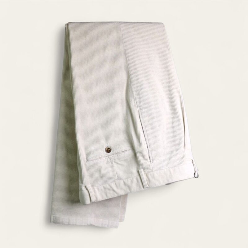 Pantalón de pana crudo con pinza