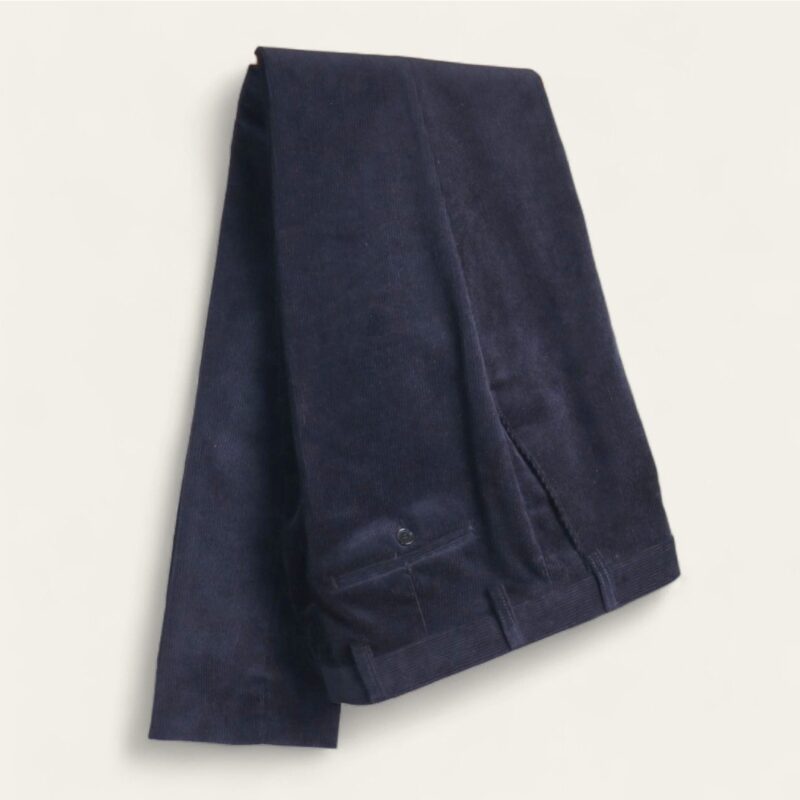 Pantalón pana marino sin pinza