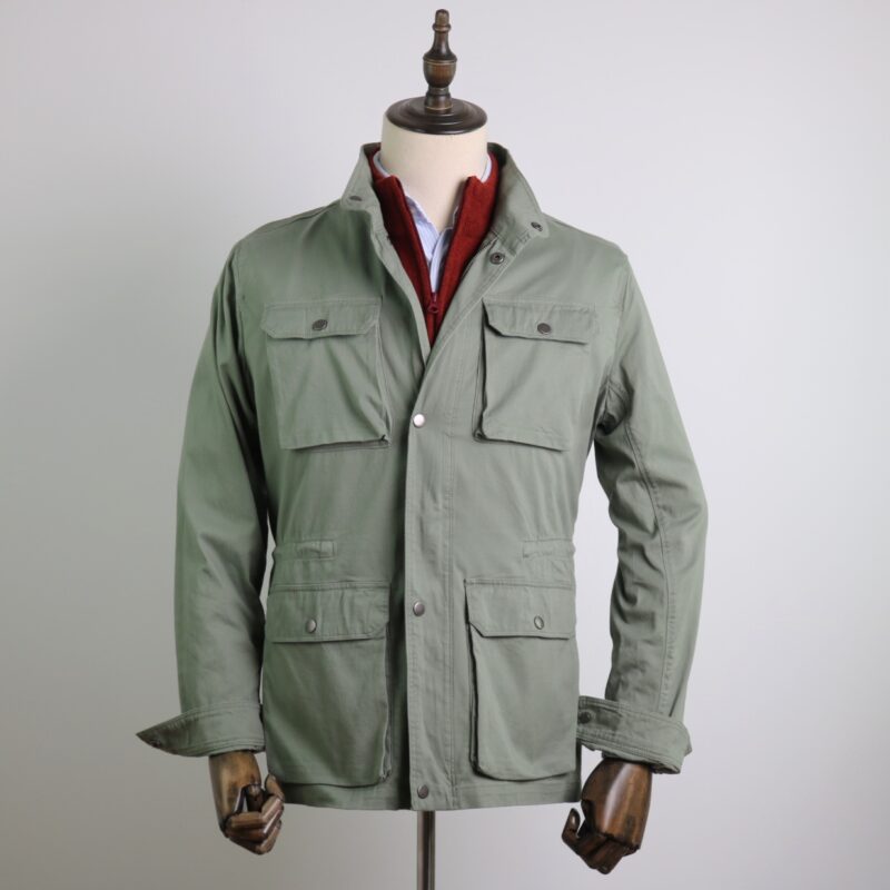 Parka algodón verde claro