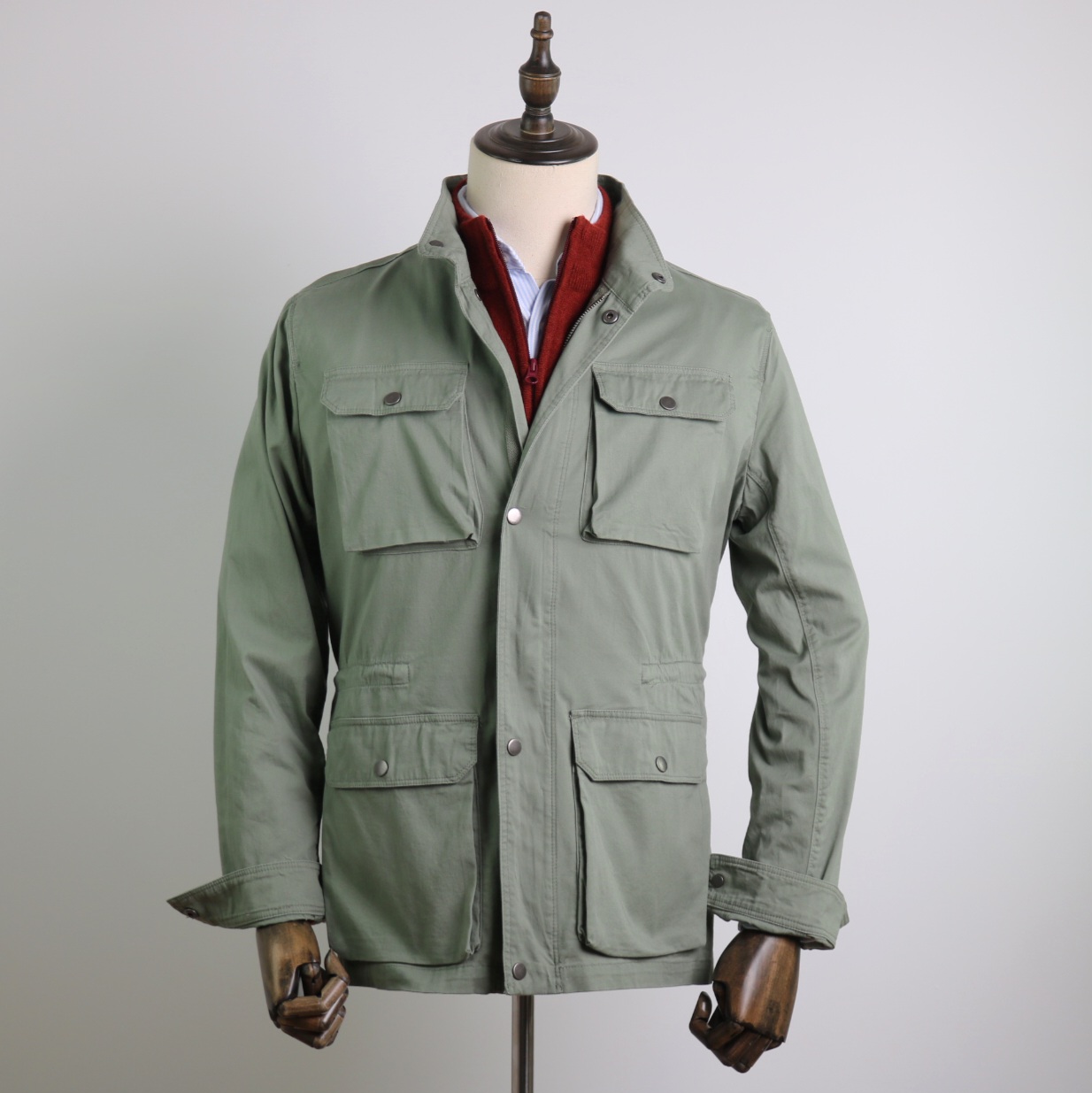 Parka algodón verde claro