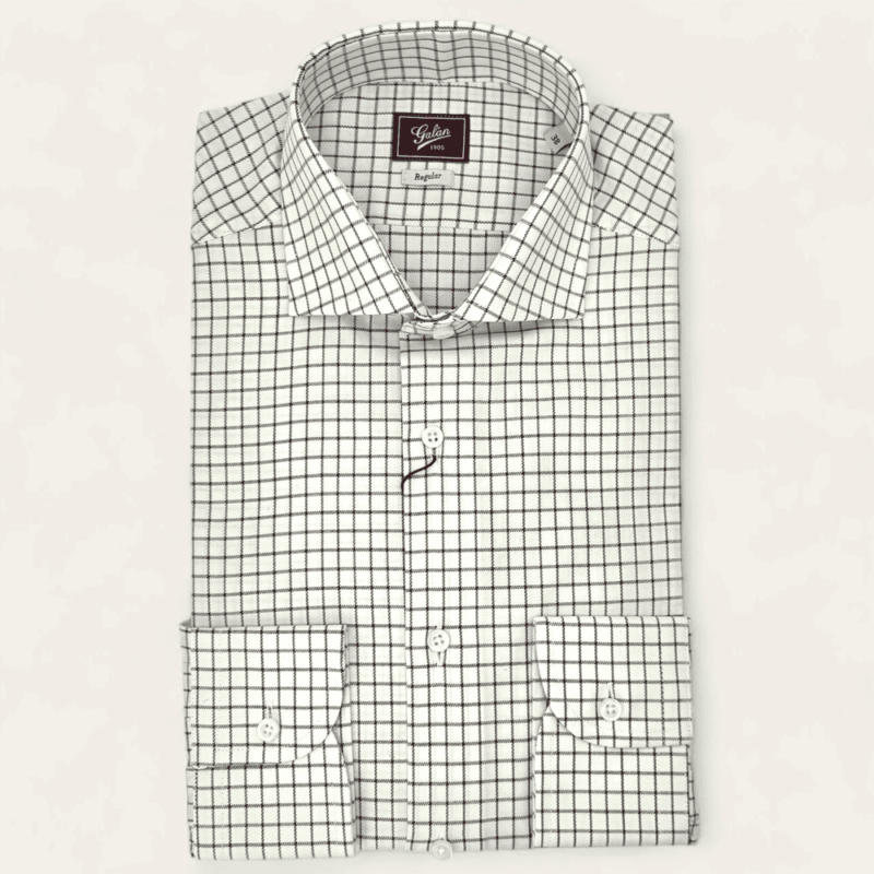 Camisa cuadros verde y marrón