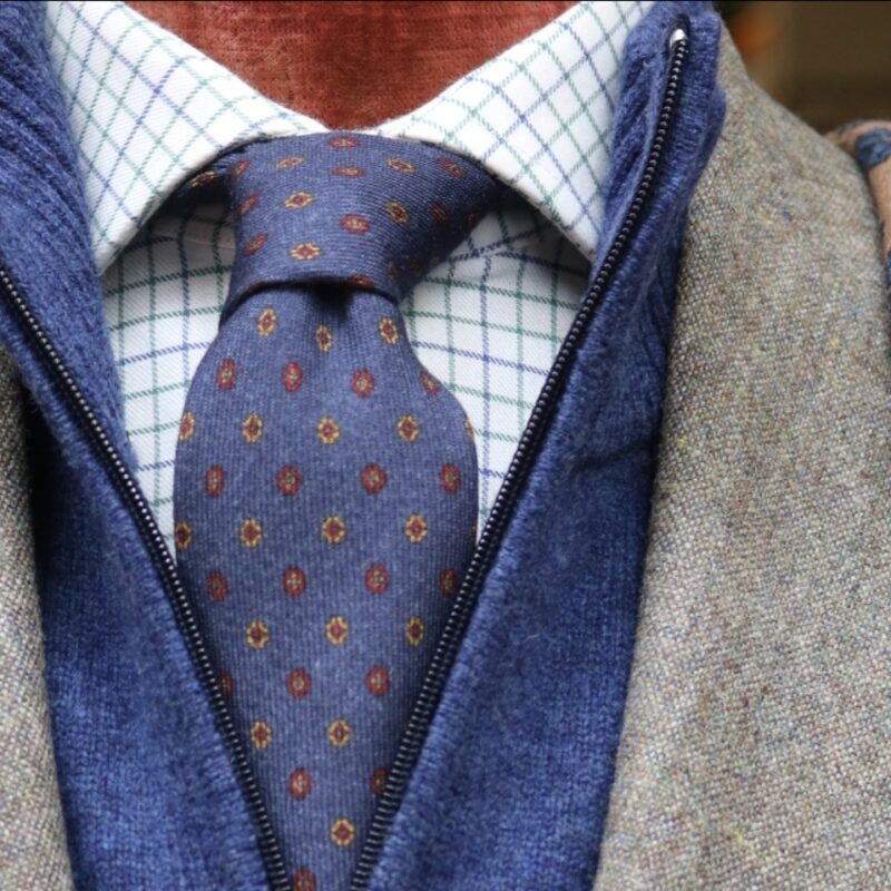 Camisa «Forest» para corbata verde y azul