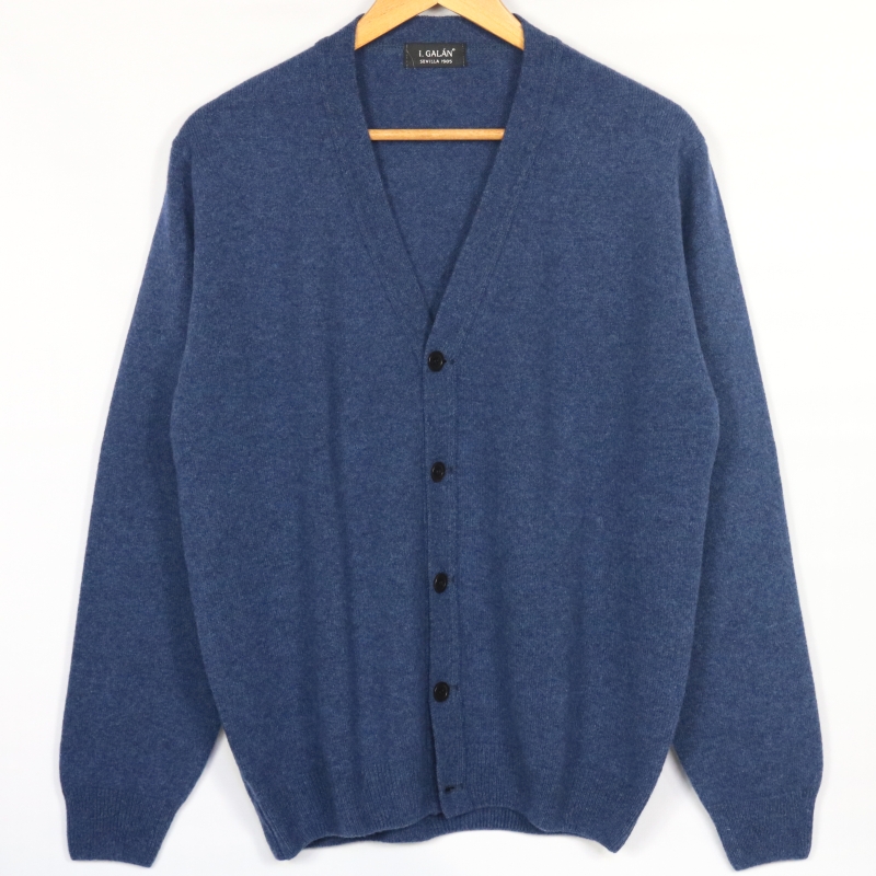 Cardigan lambswool azul
