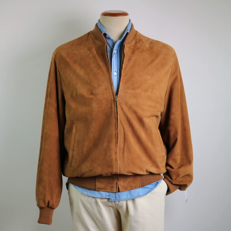 Cazadora de piel cuello polo