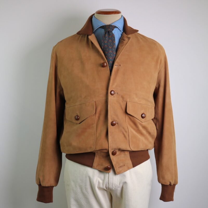 Cazadora de piel arena