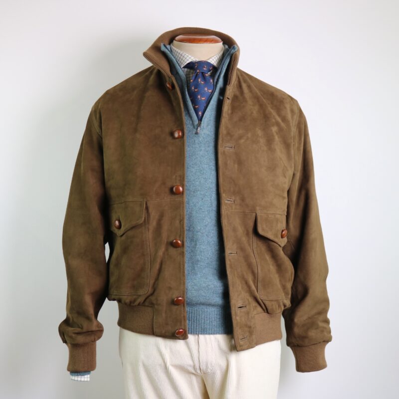 Cazadora de piel verde