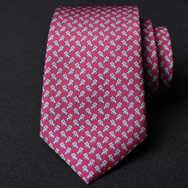 Corbata seda caniche grana