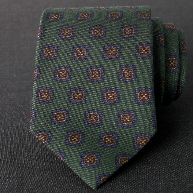 Corbata seda "Lorenzo" verde