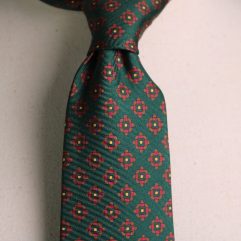 Corbata seda "Brunello" verde
