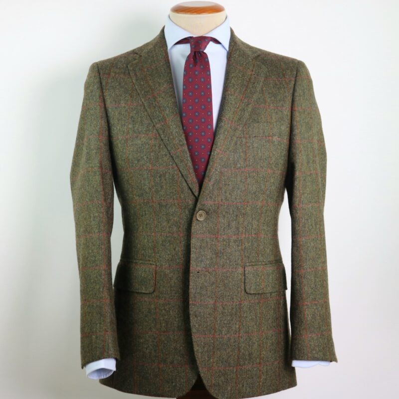 Chaqueta verde cuadro ventana grana y caldera
